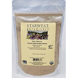 Starwest Botanicals Organic Vervain Herb Powder, 4 Ounces