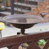HLQMFHT 12.2 Inchs Diam Deck Bird Bath,Metal Bird Bath for