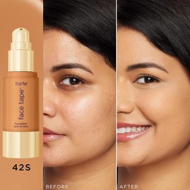 tarte face tape foundation - matte, waterproof, and gentle:_42S tan sand (tan skin with warm