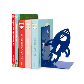 balvi Space Walk Bookend Blue Based on an Adventurous Journey into Space Metal