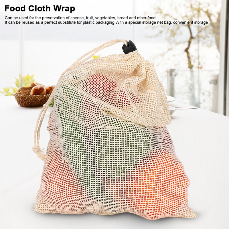 Recyclable Reusable Beeswax Seal Food Fresh Keeping Cloth with Mesh
