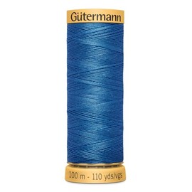 Gütermann GNE50-5534 Nähfaden, Cotton, 5534 Blau, 100 m, meter