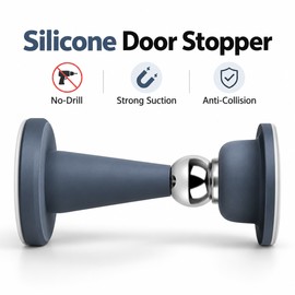No-Drill Magnetic Door Stopper for Home Doors – Silicone Anti-Collision Door Holder for Bedroom and Everyday Wall Protection