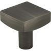 Jeffrey Alexander Brushed Pewter Kitchen Cabinet Square Knob Bathroom Pull