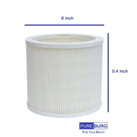 PUREBURG AS06FT-2 Replacement Filters Compatible with DH Lifelabs Aaira Mini Humidifier Hydrating Dry Air Purifier, 2-Pack