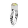 Silver Palace Natural Ehtiopian Opal 925 Sterling Silver Textured Band