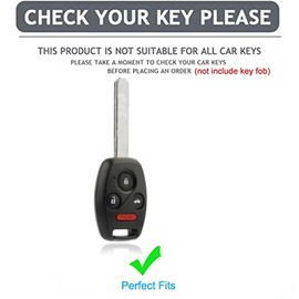 AIOEUOIA for Honda Key Fob Shell Keyless Entry Systems Fit for Honda 2003-2012 Accord / 2006-2013 Civic EX / 2009-2015 Pilot /2005-2006 CR-V (4 Buttons Black-Red)