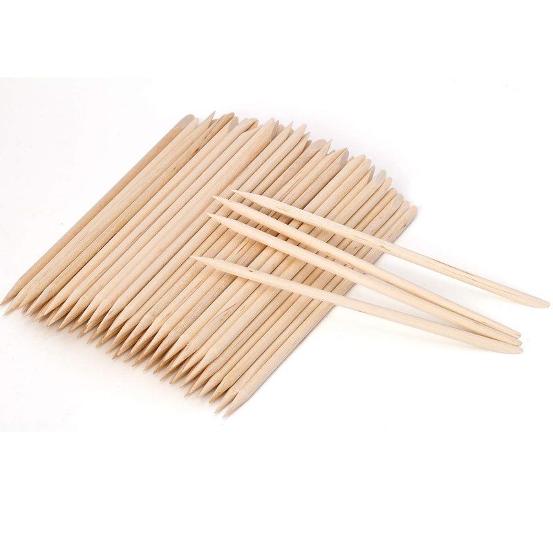 AHIER Orange Sticks for Nails,Wooden Cuticle Sticks, Manicure Sticks Pedicure