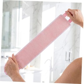 Tofficu Aplicador de Loción Autobronceadora Espalda Banda Flocada Rosa, Herramienta para Bronceado Corporal, Fácil Aplicación, Diseño Ergonómico para Alcanzar Zonas Difíciles, Accesorio