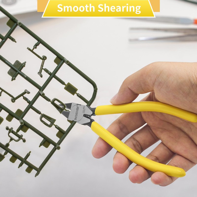 BOOSDEN 6 inch Thin Blade Nipper, Strong, Plastic Model, Precision