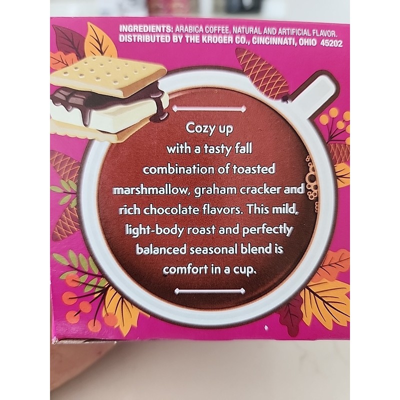 KROGER Fall Limited Edition Smores Coffee Mild Roast 12 K-Cups