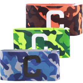 Armband, Captain Mark Armband, Set of 3, Soccer Armband, Football, Football, Soccer Wear, Sports Armband, Durable, Elastic Included, For Various Competitions, Nylon