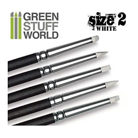 Green staff World White Silicon Shaper Brush Size ♯2 Soft Type Model for Tool GSWD-114