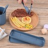 Travel Utensils with Case, Reusable Plastic Cutlery, Travel Cutlery Set,