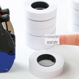 Supercap 10 Rolls Labels Paper Suitable for MX-6600, MX-6602, YH-689 Price tag 2-line Marking Gun Pricemarker Labels (Without Gun ）