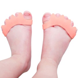 ERSANLI Latest Version Of Children’S Gel Toe Separator And Bunion Separator For Separating And Correcting Overlapping Toes (Children, Beige, 2 Pcs)