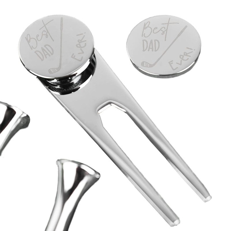 Best Dad Ever Club Design Polished Golf Pitch Repairer Ball