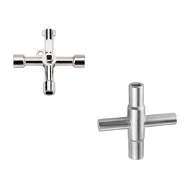 2Pcs 4 Way Sillcock Key Wrench Set, Multi-Functional Utilities Water Key