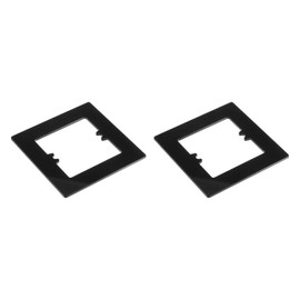sourcing map Switch Surround Plate Wall Panel Decoration Single Gang Acrylic Black 110mm x 110mm for Home Office Pack of 2