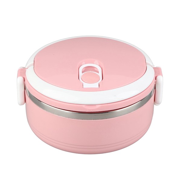 Akozon Contenedor de alimentos, lonchera térmica portátil rosa, lonchera de