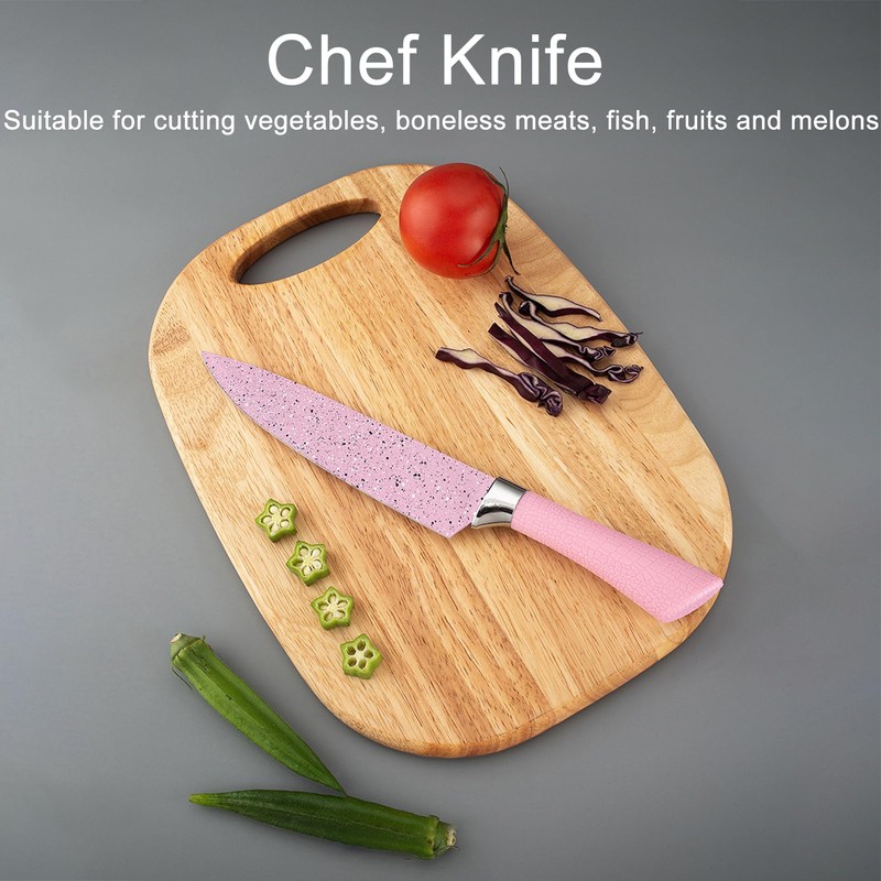 HEEPDD 6 Piece Kitchen Knife Set, Non Stick Coated Chef