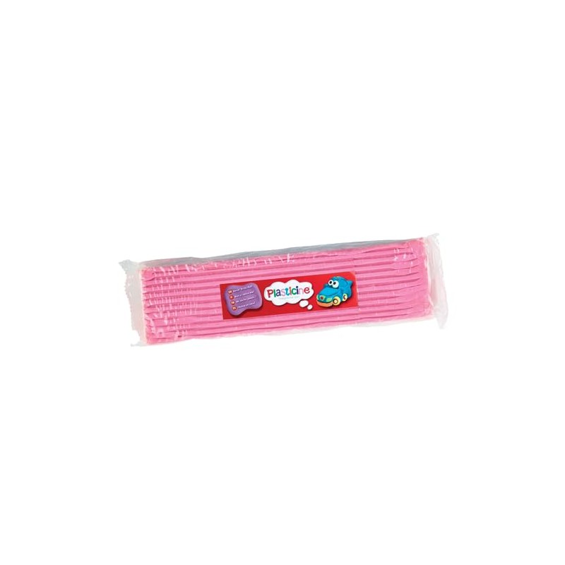 Plasticine One Colour Slab 400g - Pink, Modelling Compound for