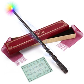 ShinySong Rechargeable Light Up Wizard Wand with Gradient Lighting, Illuminating Magic Witch Wands for Kids Christmas Cosplay Party, Seedpod