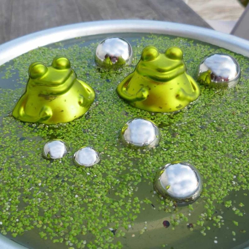 Gartenzaubereien Pond Set Swimming Frogs 2 x Green Frog with