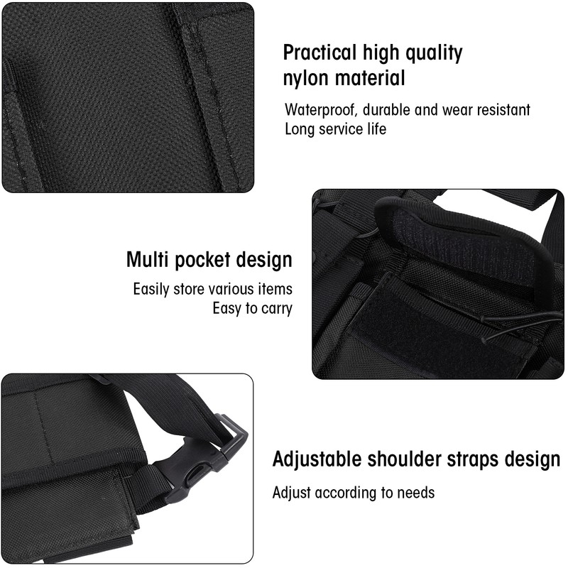 Chest Pack Adjustable Multi Pocket Functional Harness Front Vest Rig