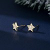 SLUYNZ 925 Sterling Silver Small CZ Star Stud Earrings for