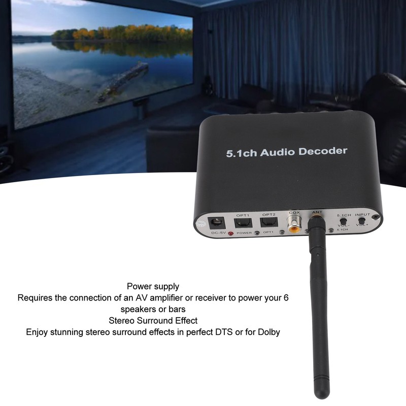 5.1 Channel Digital Sound Decoder Professional Bluetooth 5.0 Optical SPDIF