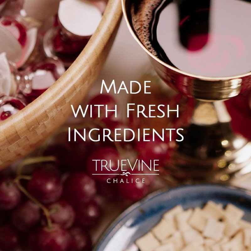 TrueVine Chalice Communion Cups and Wafer Set - Prefilled Cups