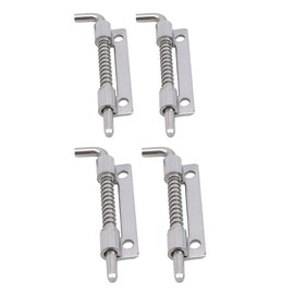 4x Stainless Steel Spring Loaded Latch Faster Locking Bolt Lock for Door Shed Gate or Tailgate Trailer Garage