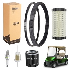 10L0L Golf Cart Drive & Starter Belt and Tune Up Kit for EZGO TXT&RXV 2008-2011 Gas Carts with Kawasaki Motor,OEM# 618630, 606138