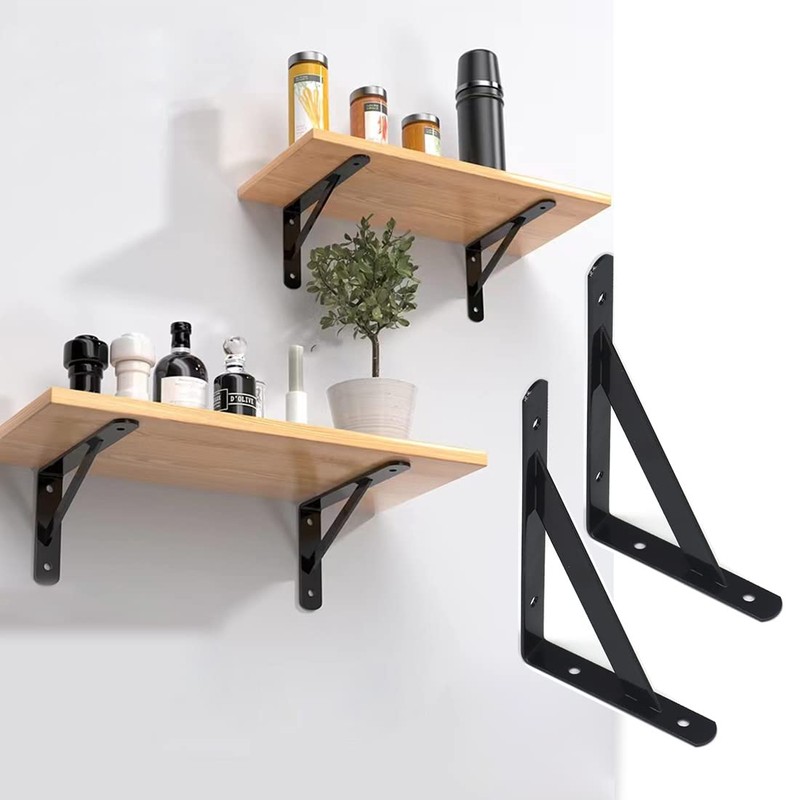 Pack of 8 Shelf Brackets, Heavy Duty Brackets, 90 Degree