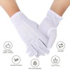 Azlanway White Cotton Gloves, 3 Pairs Reusable Soft Formal Gloves,
