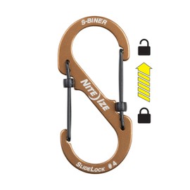Nite Ize LSBA4-29BG-R6 S-Biner SlideLock Dual Locking Carabiner, Size #4, Coyote