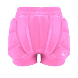 Kids Hip Butt Protection Pads Shorts, Youth Child 3D Tailbone Protective Padded Short Pants for Hockey Roller Skating Skateboarding Scooter Skiing Skating Snowboard (Pink, Medium)