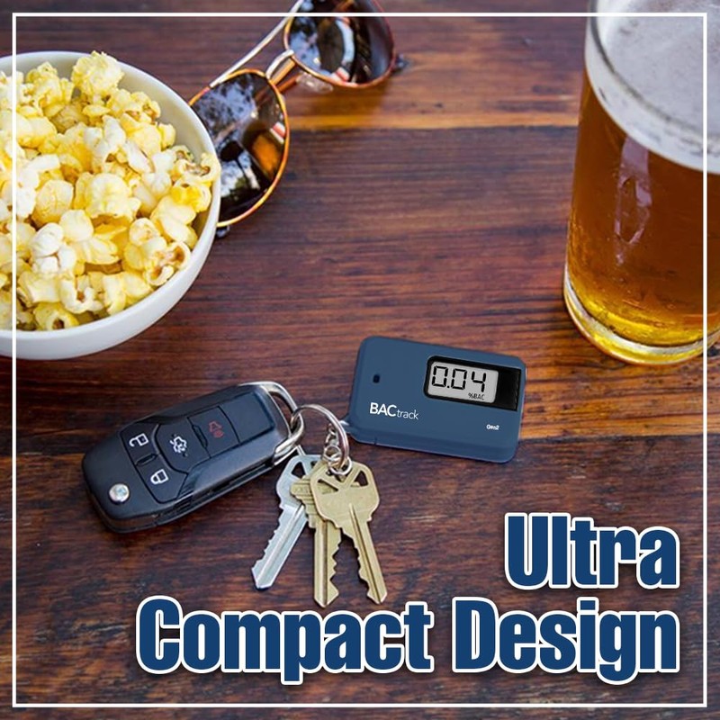BACtrack Go Gen2 Breathalyzer Keychain Portable Breath Alcohol Tester Keyring