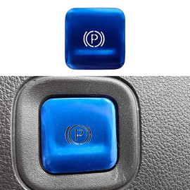 ruihe EPB Electronic Parking Brake Button Ring Trim Fit for Chevy Silverado GMC Sierra 1500 2500 3500 HD Tahoe Suburban Yukon Hummer EV SUV Blue