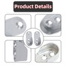 2 Pcs Wardrobe Rail Support,3 Hole 15mm Wide Nickel Plated