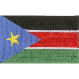 Unbranded South Sudan Flag Embroidered Patches 2.5"x1.5"  iron-on