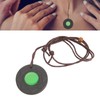 Volcanic Lava Energy Stone Pendant Green Core Promote Circulation Adjustable