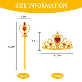 Vicloon Vicloon Princess Belle Costume Dress, 3 Pcs Little Girl Princess Dresses Fancy Party Dress, Belle Dressing up Costume Fancy Childs Party Outfit for Kids Girls Age 3-9 Years