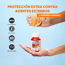 Multiblue Vitamina C | 6 en 1 con Vitamina C, Zinc, Cúrcuma, Cabeza de Ajo, Vitamina D3 y Saúco Elderberry - (1 Frasco, 60 Cápsulas Vegetarianas, sin 