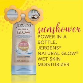 Jergens Jergens Natural Glow In Shower Lotion, Self Tanner for Fair to Medium Skin Tone, Sunless Tanning Wet Skin Lotion for Gradual, Flawless Color, 7.5 Ounce (Packaging May Vary)