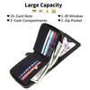 Wallets for Men Genuine Leather Wallet RFID Zip Around Bifold