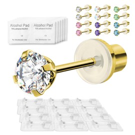 Warrior WARRIOR Sterile Piercing Gun Disposable Earrings Maker with Alcohol Pads Simple to Use at Home Suitable for Women Men for Ear and Helix, 12 Pieces Mix Colours