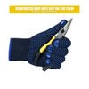 Ecoshine12 Pairs Blue Cotton Work Gloves – Non-Slip PVC Dotted