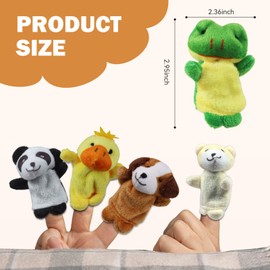 5 PCS Finger Puppets for Kids Toddlers Ages 1-3 3-5 4-8, Mini Plush Animals Baby Finger Puppet Toys, Puppet Show Theater Props, Small Prize Box Toys, Bulk Party Favors for Kids, Toddlers